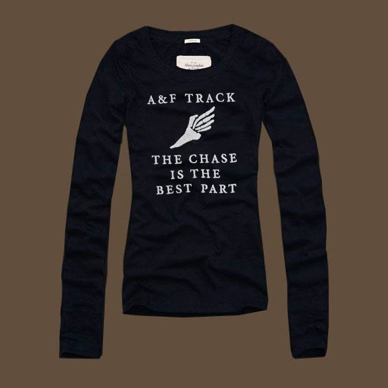 Abercrombie Fitch Mujeres De Cuello Redondo Largo Remera AF8109